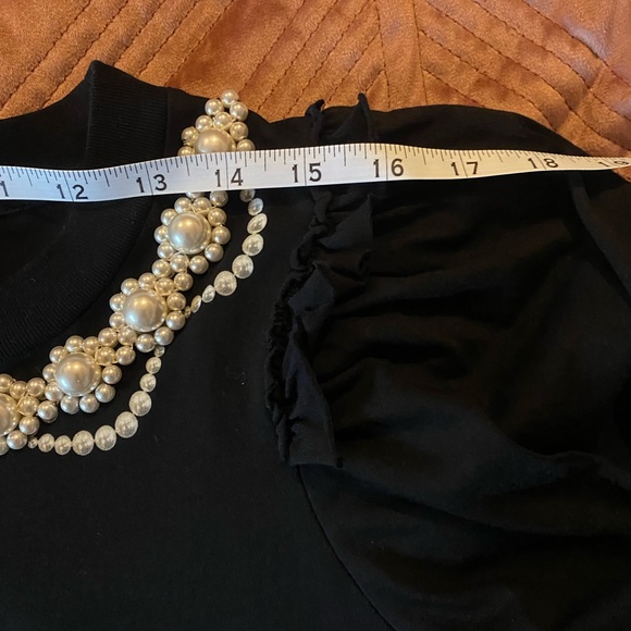 Simone Rocha Pearl embellished ruffled T-shirt - Picture 8 of 9